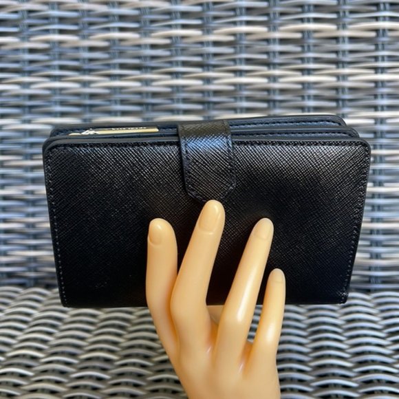 Kate Spade Staci Medium Compact Bifold Wallet Black - Picture 10 of 16